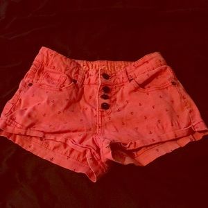 Pink anchor shorts